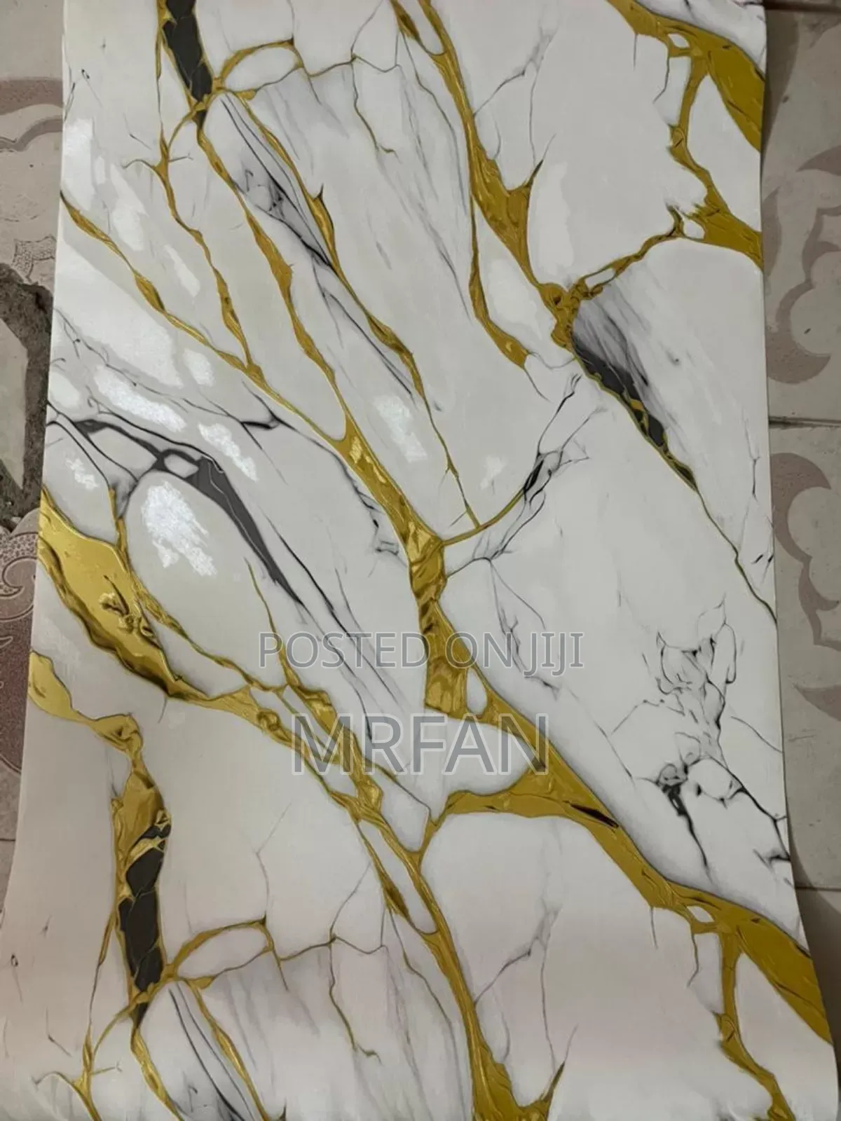 Wallpaper Marble Design Black Gold