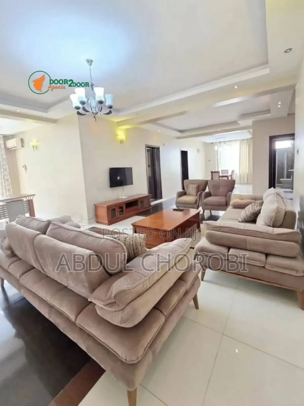 Furnished 3bdrm Apartment in Mikocheni for rent