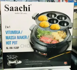 Saachi 2 in 1 Electric Vitumbua Maker / Massa Maker With Hot Pot