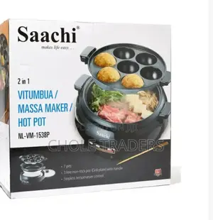 Saachi 2 in 1 Electric Vitumbua Maker / Massa Maker With Hot Pot
