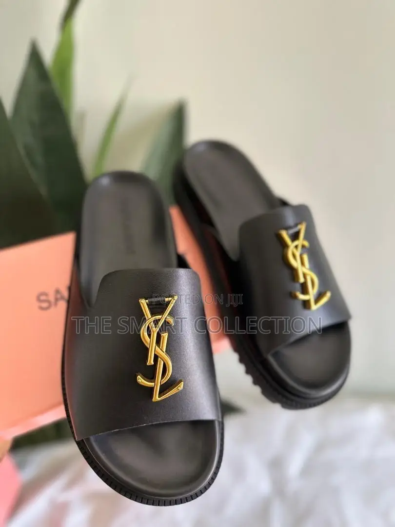 Ysl Kobas Black Sandals
