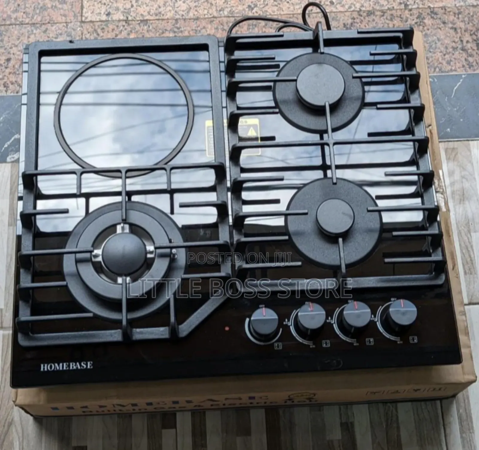 Home Base Cooker 3 Plate Gas and 1 Ceramic Electric