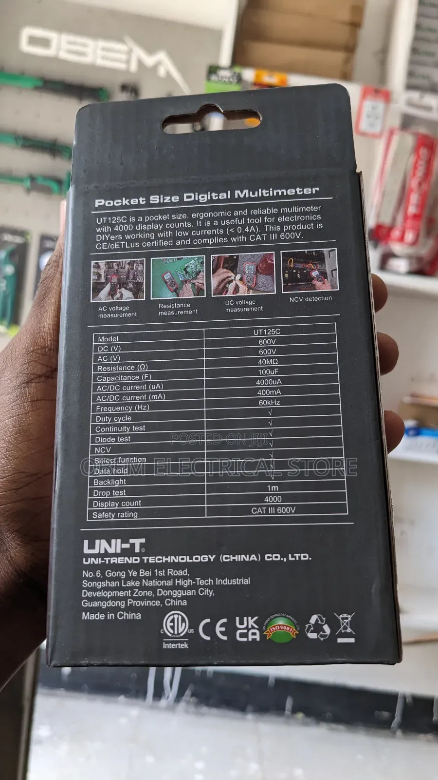 Digital Multimeter Ut125c