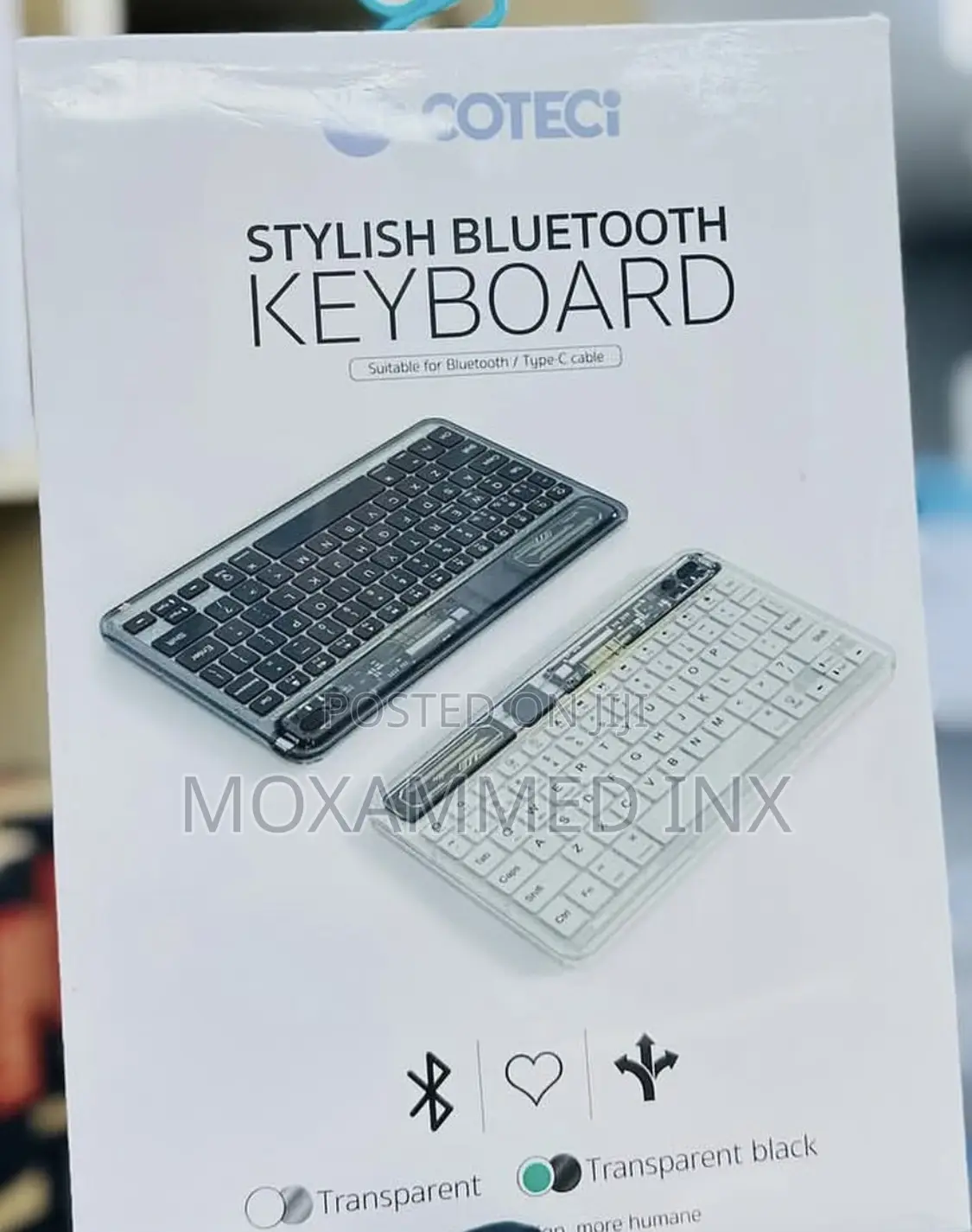 Transparemt Stylish Bluetooth Keyboard