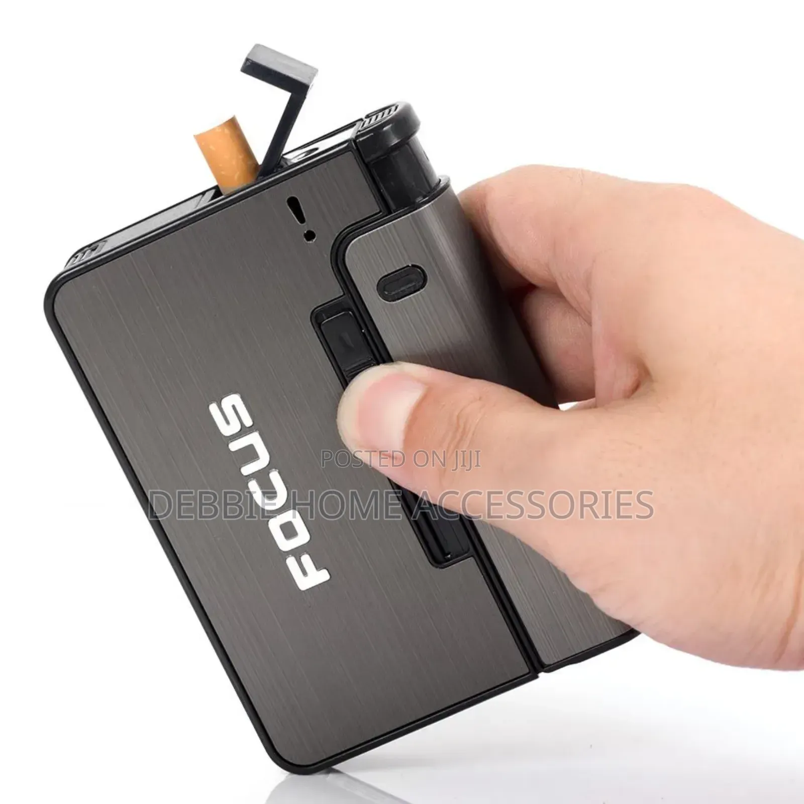 Aluminium Alloy Automatic Cigarette Case Box Lighter Case Holder