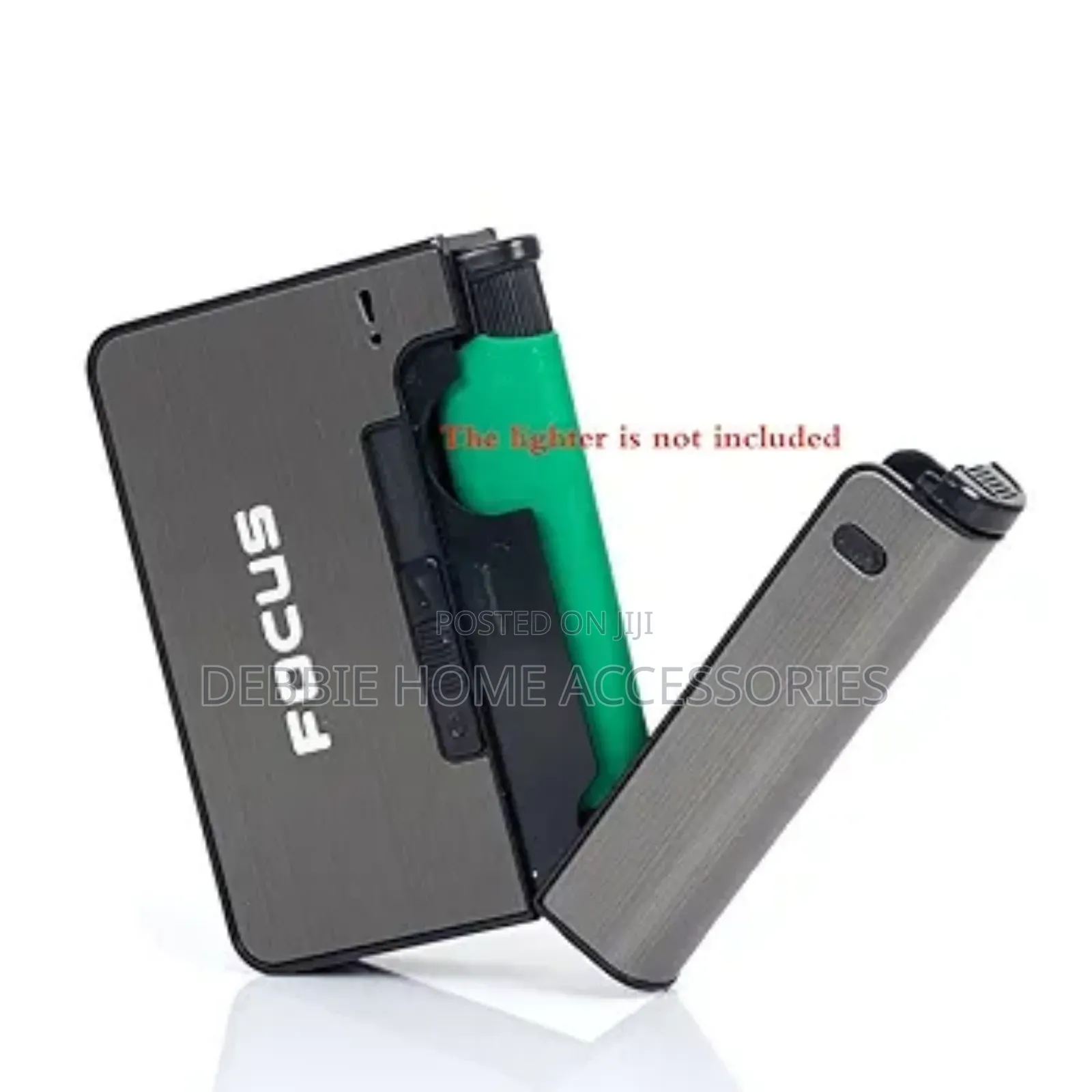 Aluminium Alloy Automatic Cigarette Case Box Lighter Case Holder