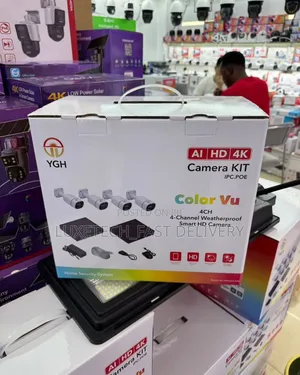 Ygh Ai Hd Security Camera Kit – Colorvu Night Vision, Smart Home CCTV