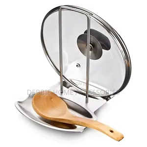 Stainless Steel Pot Lid and Spoon Rest.