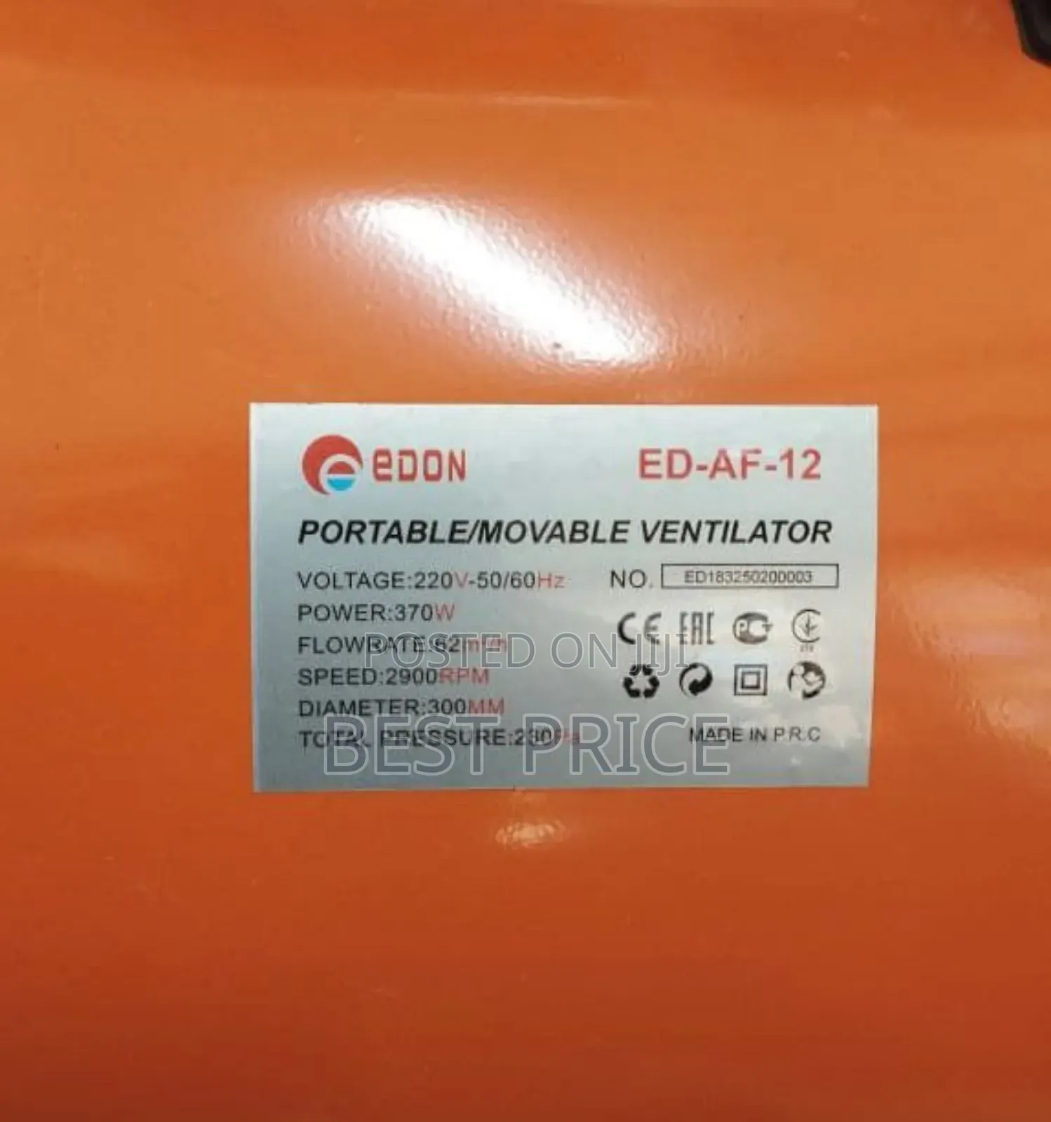 Edon Movable Ventilator Ed-Af-12inch(300mm)