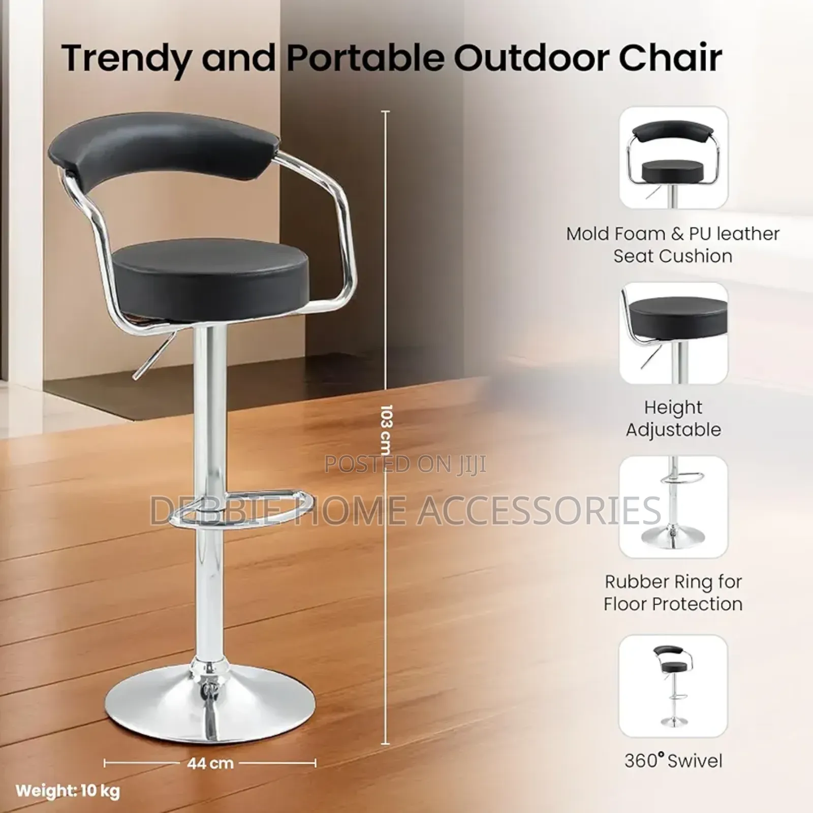 Bar Stool Chair for Kitchen-Pu Leather