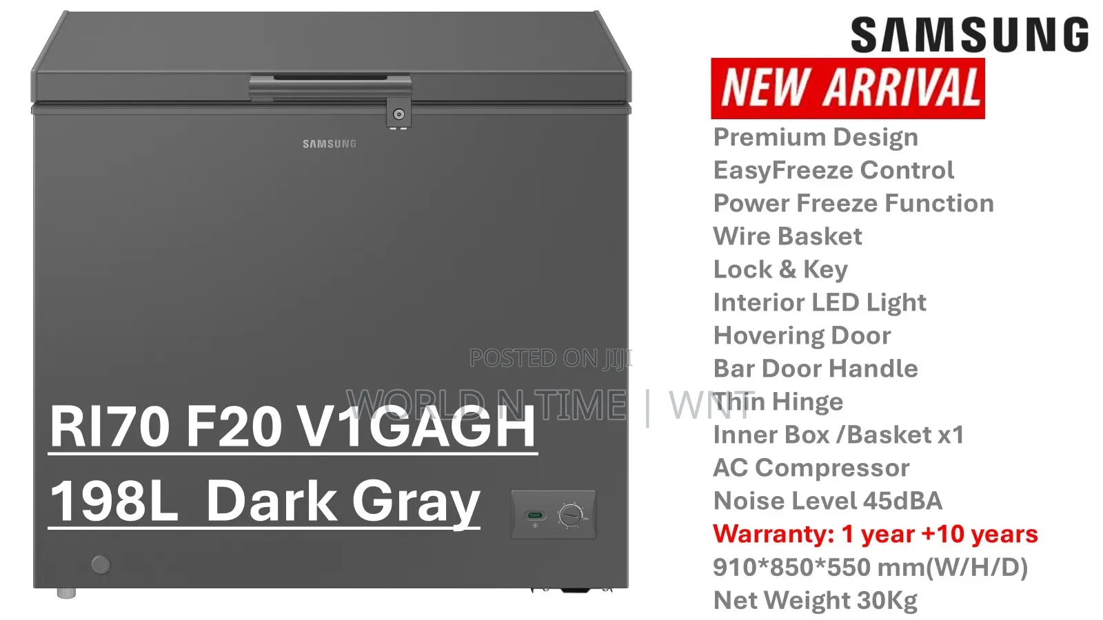 Samsung Freezer Model:R170f20vgagh Liter:198