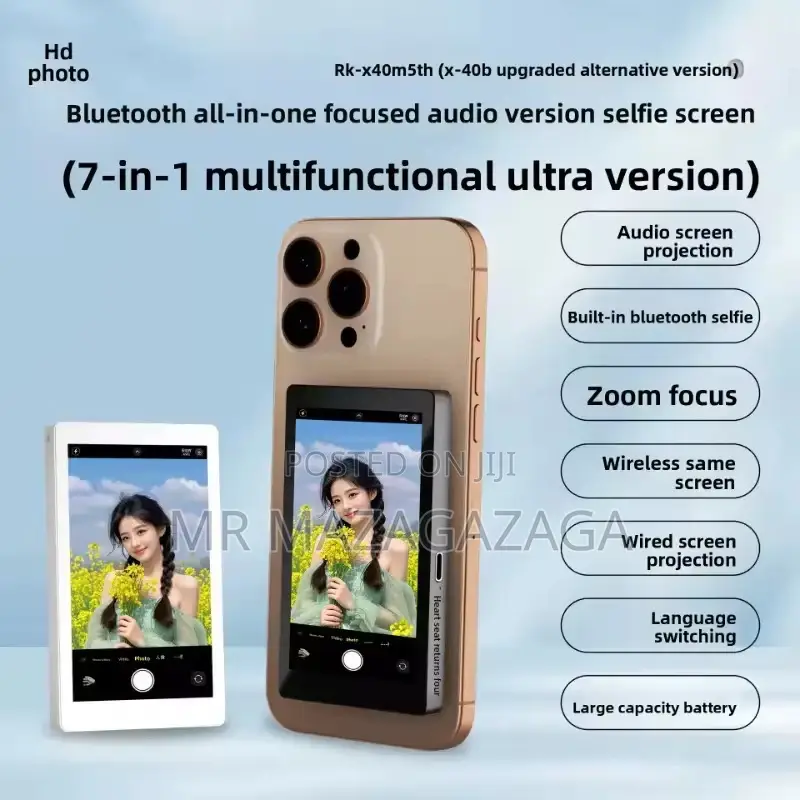 Portable Rear Camera Selfie Screen