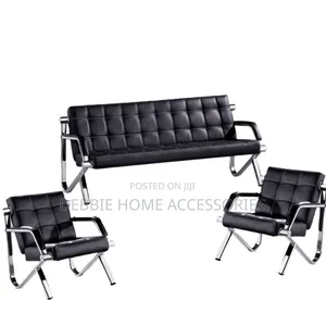 Modern Chesterfield Office Sofa Set Durable Pu Leather Cover -9903