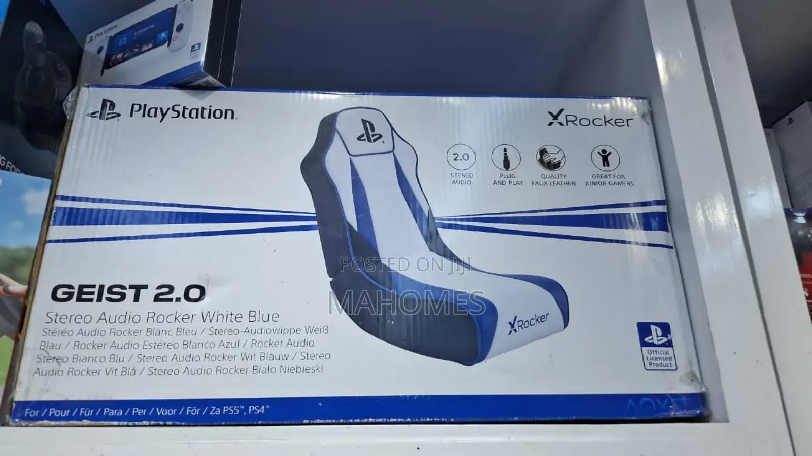 Geist 2.0 Stereo Audio Rocker White Blue