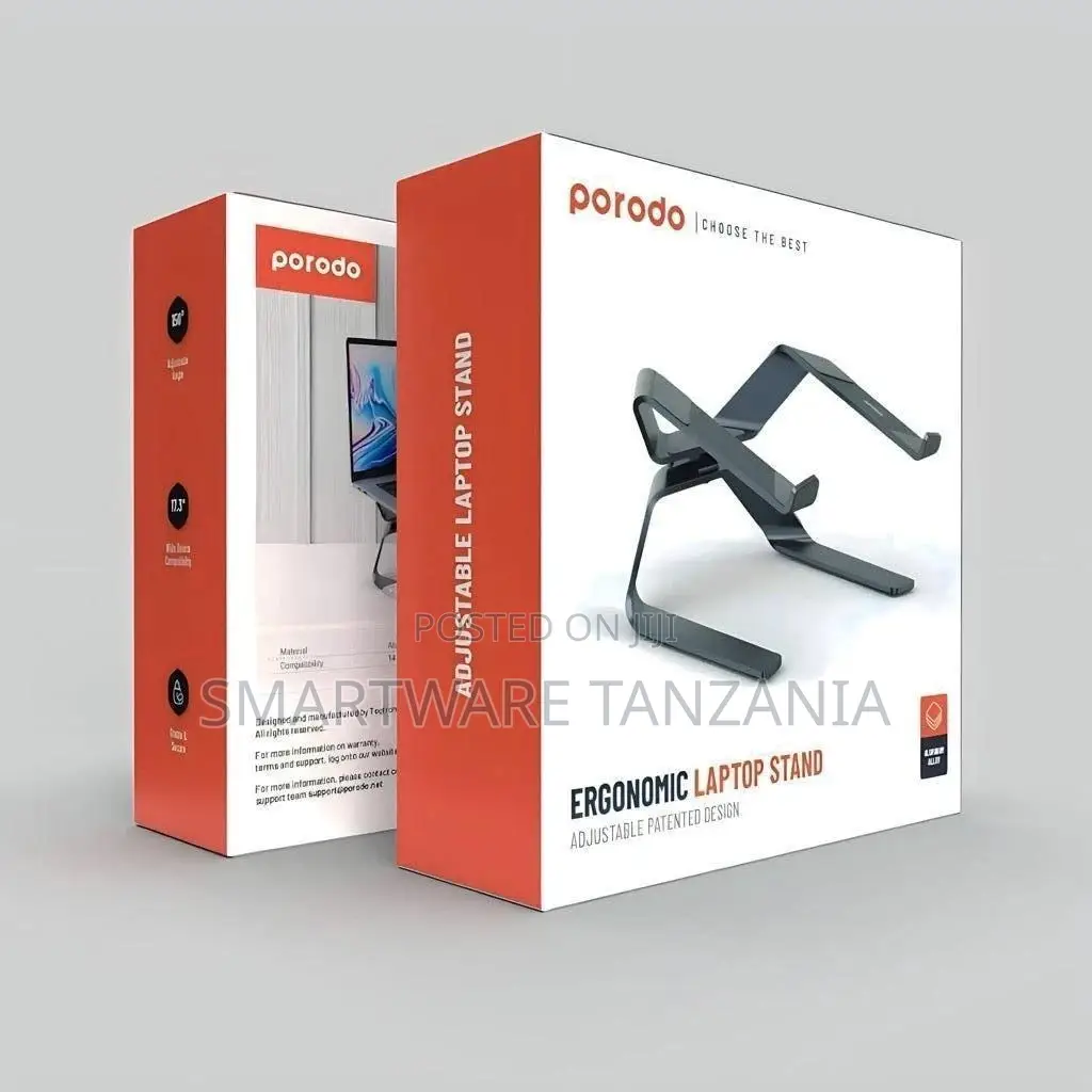 Porodo 360% Rotatable And Adjustable Laptop Stand - Grey