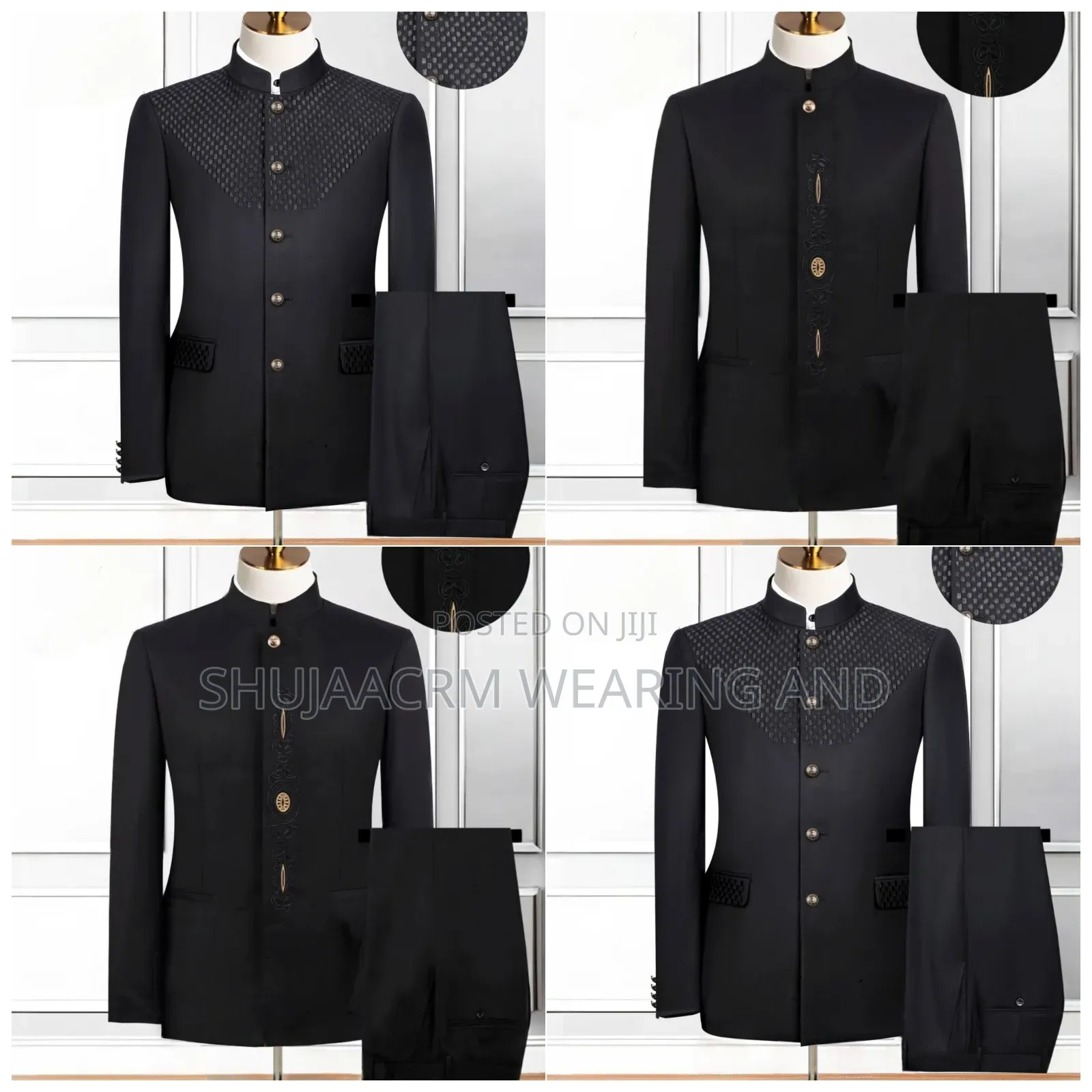 Black Smart Kaunda| Safari Suits