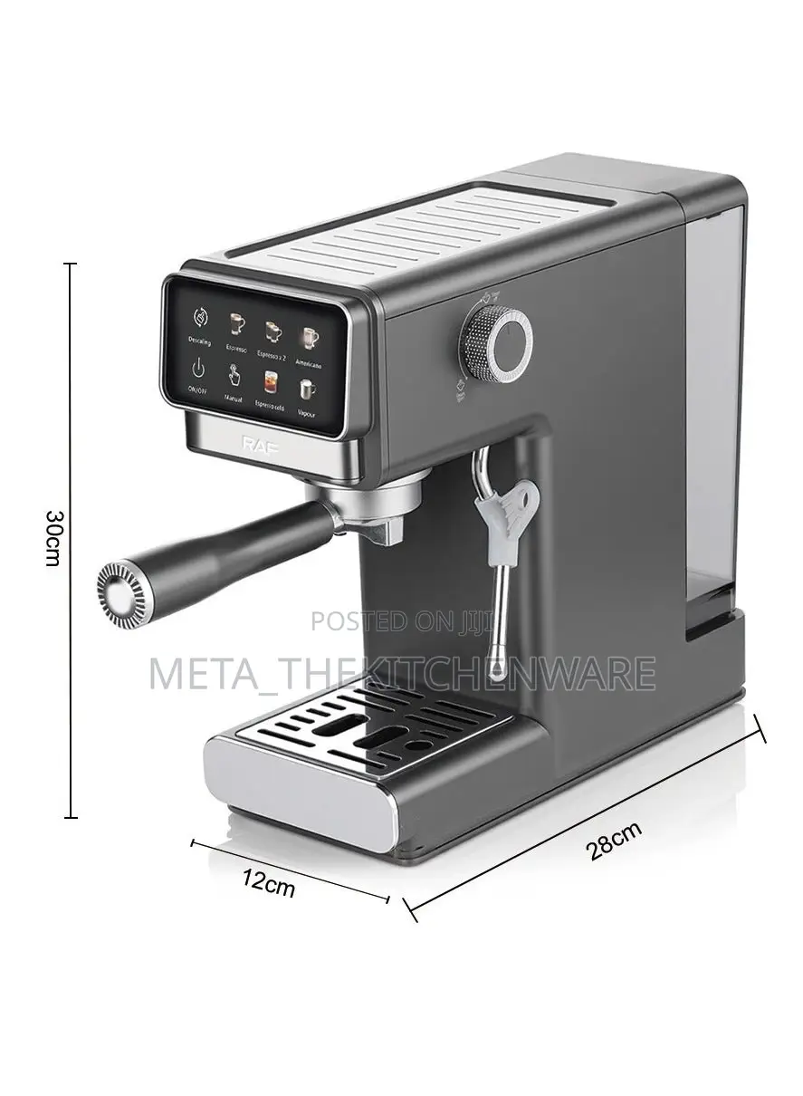 Raf Semi-Automatic Italian Coffee Machine 1300w 20 Bar Espresso Maker