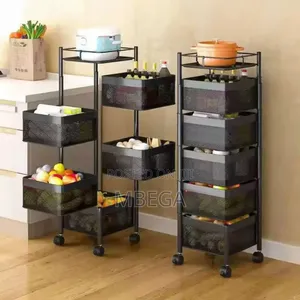 *Urban Chef Fruit and Vegetable Trolly Rotating 5layers