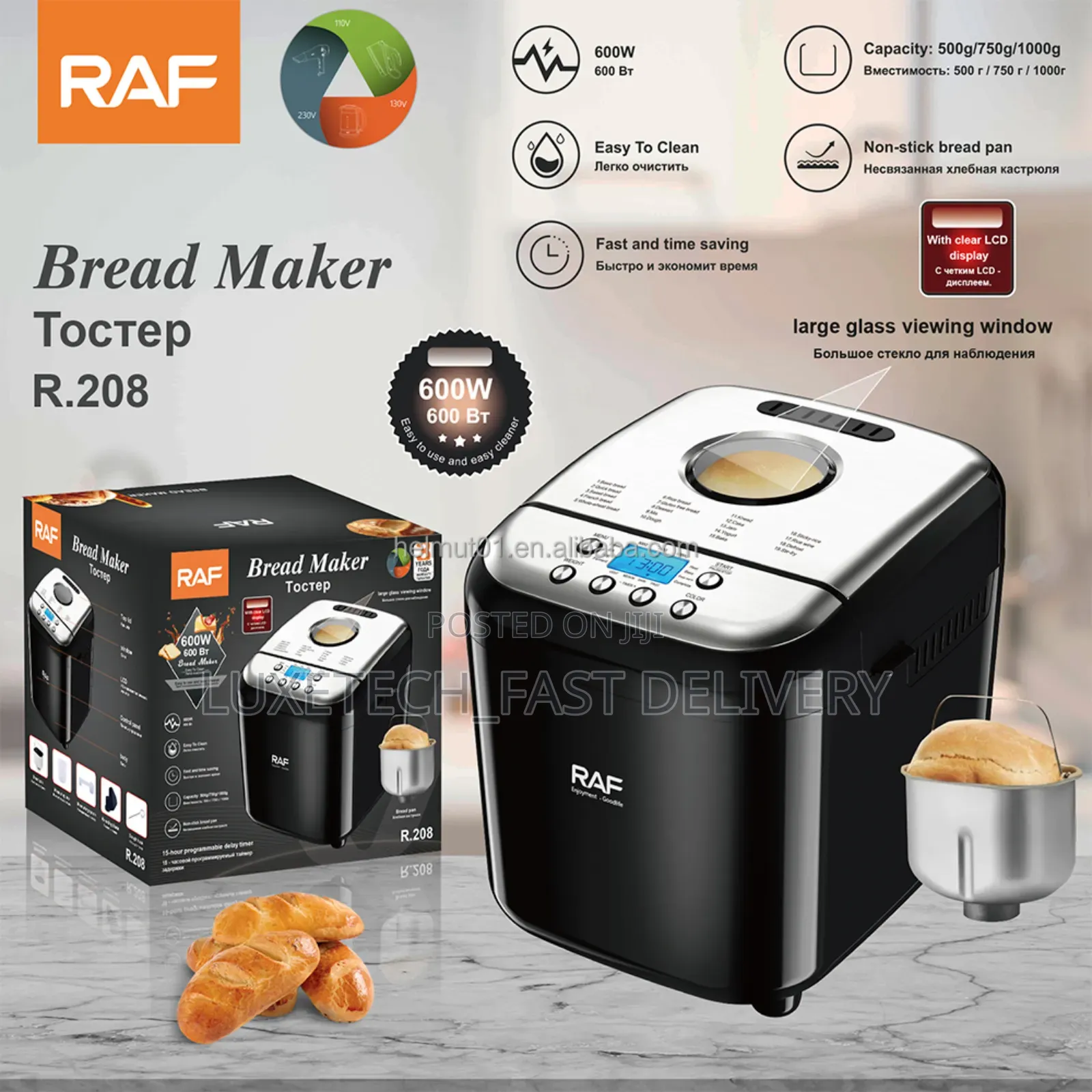 Raf Automatic Bread Maker Machine 1kg