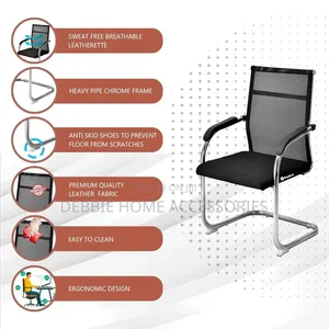 P Chair Visitor Study Home Office Computer Chair-Code 4009(Black)