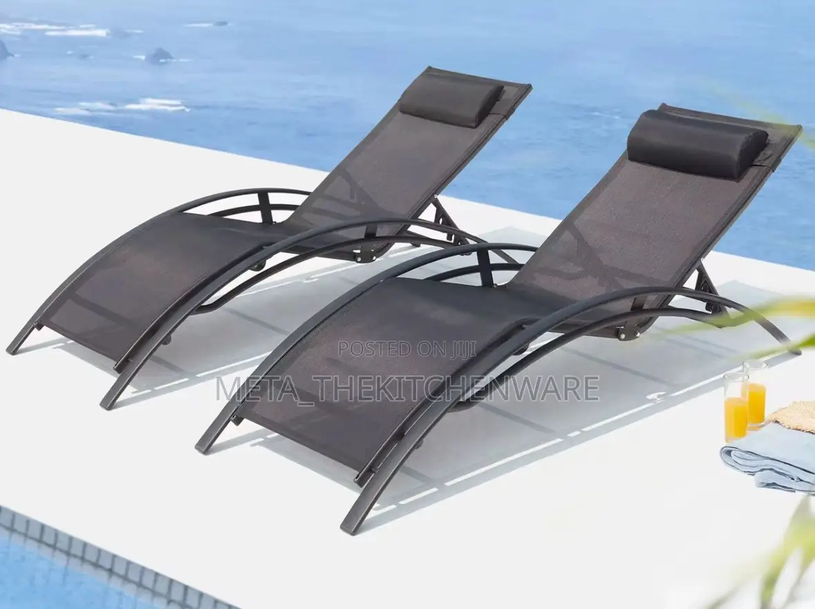 Patio Swimming Pool Sun Lounger With Adjustable Backrest