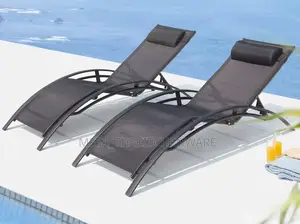 Patio Swimming Pool Sun Lounger With Adjustable Backrest