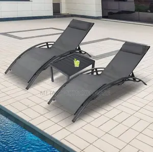 Patio Swimming Pool Sun Lounger With Adjustable Backrest