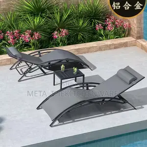 Patio Swimming Pool Sun Lounger With Adjustable Backrest
