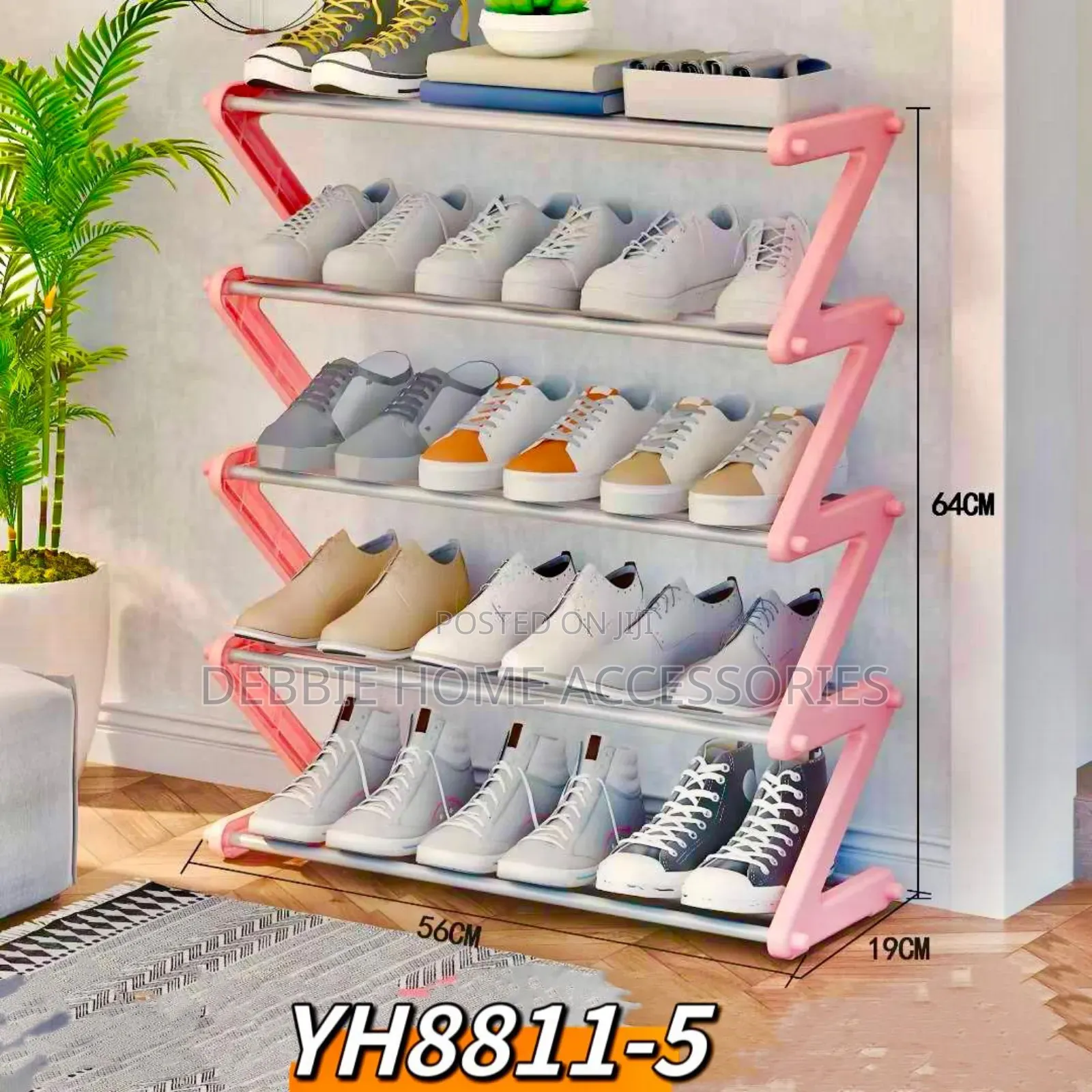 Shoe Rack With Handle of Z-Shape
