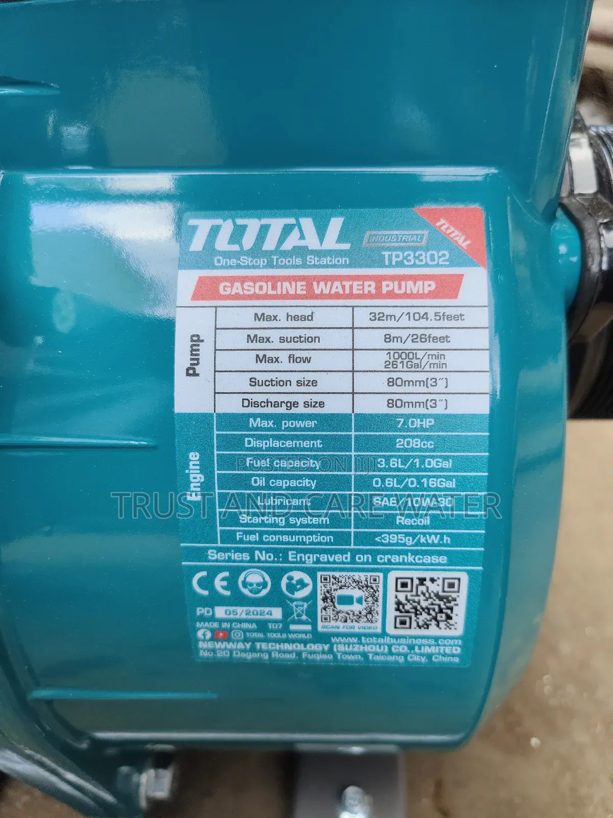 Total Petrol Water Irrigation Pump (3inch)