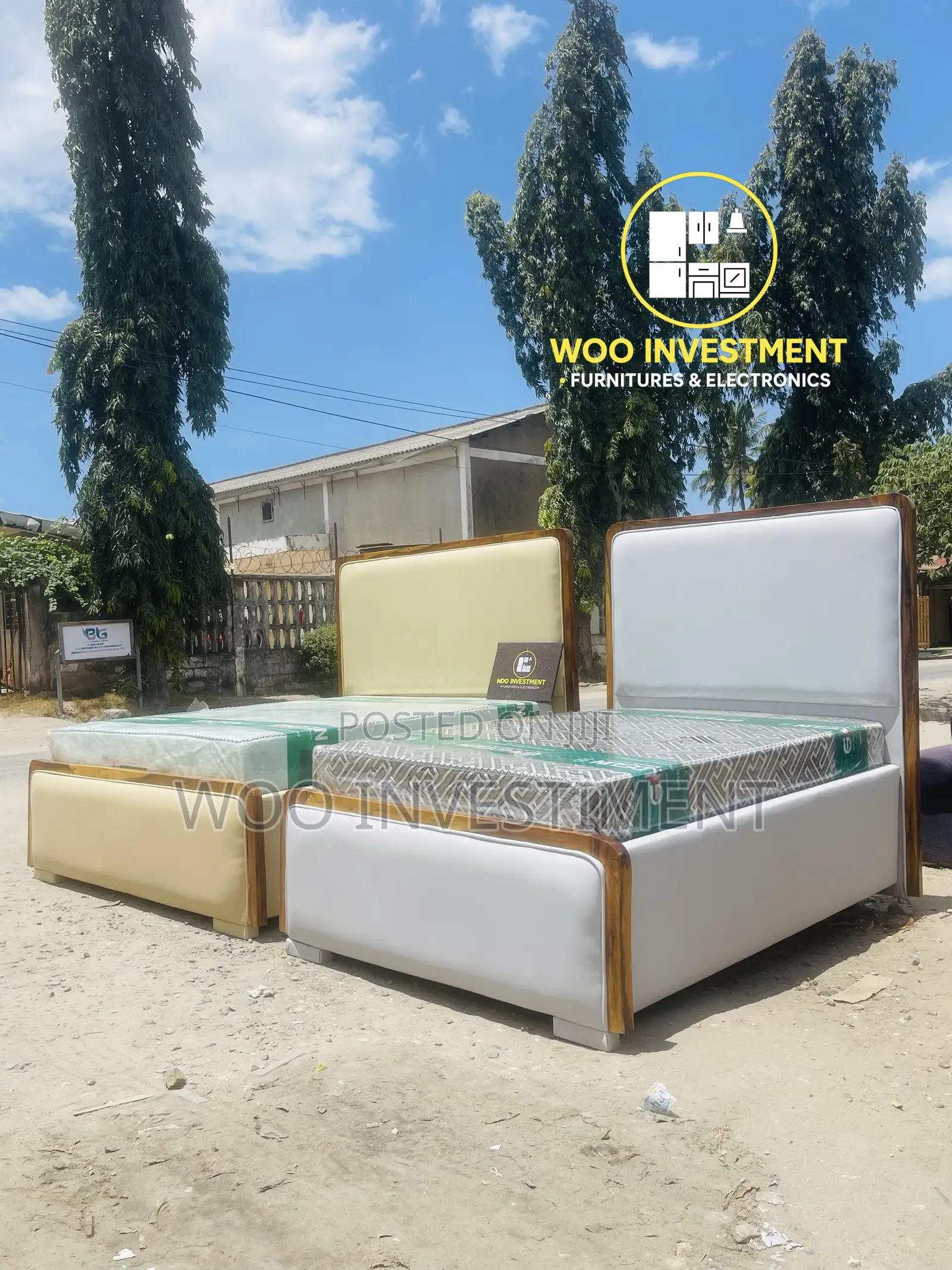 Frame Mninga Bedsofa Yenye Frame Yenye Mbao Mninga Size 5/6 Mpya
