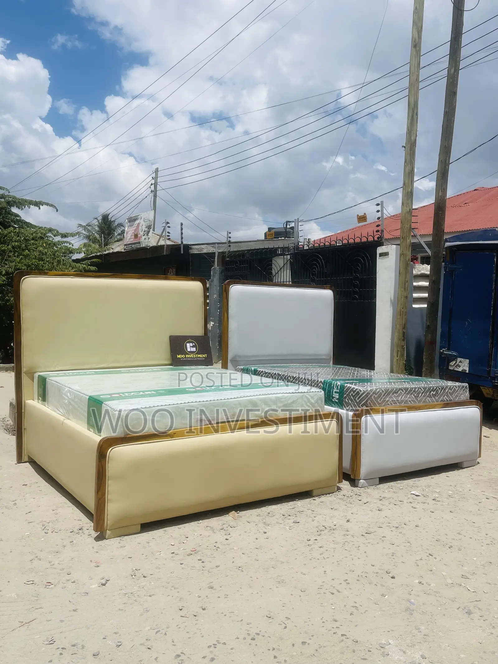 Frame Mninga Bedsofa Yenye Frame Yenye Mbao Mninga Size 5/6 Mpya