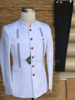 White Black Safari Suti | Kaunda