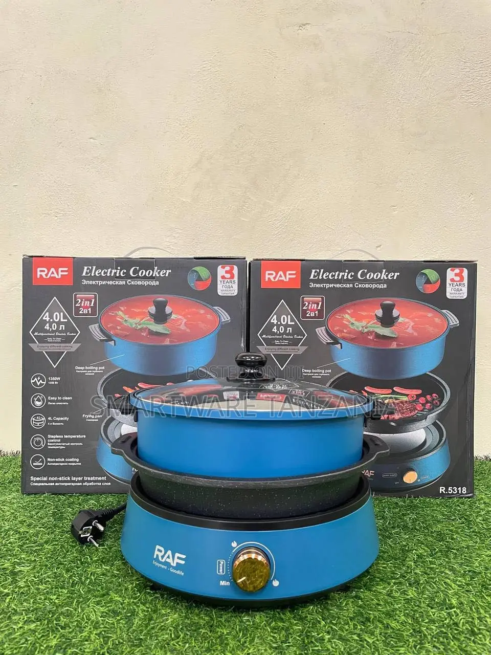 Electric Hot Pot With Steamer, 4l Non-Stick Electric Cooker
