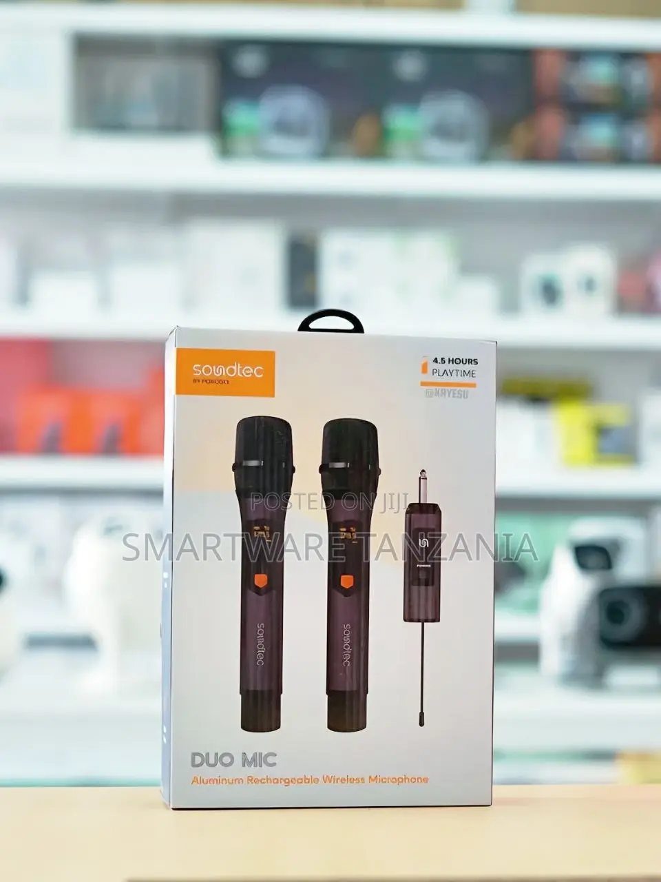 Porodo Soundtec Duo Mic Aluminum Rechargeable Wireless Microphone