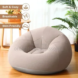 Coffee Inflatable Bean Bag Chairs With Free Pump