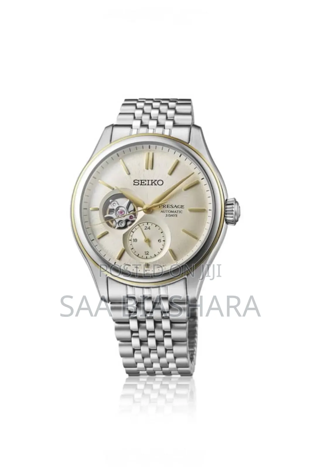 Seiko Automatic Watch Silver and Gold Pin