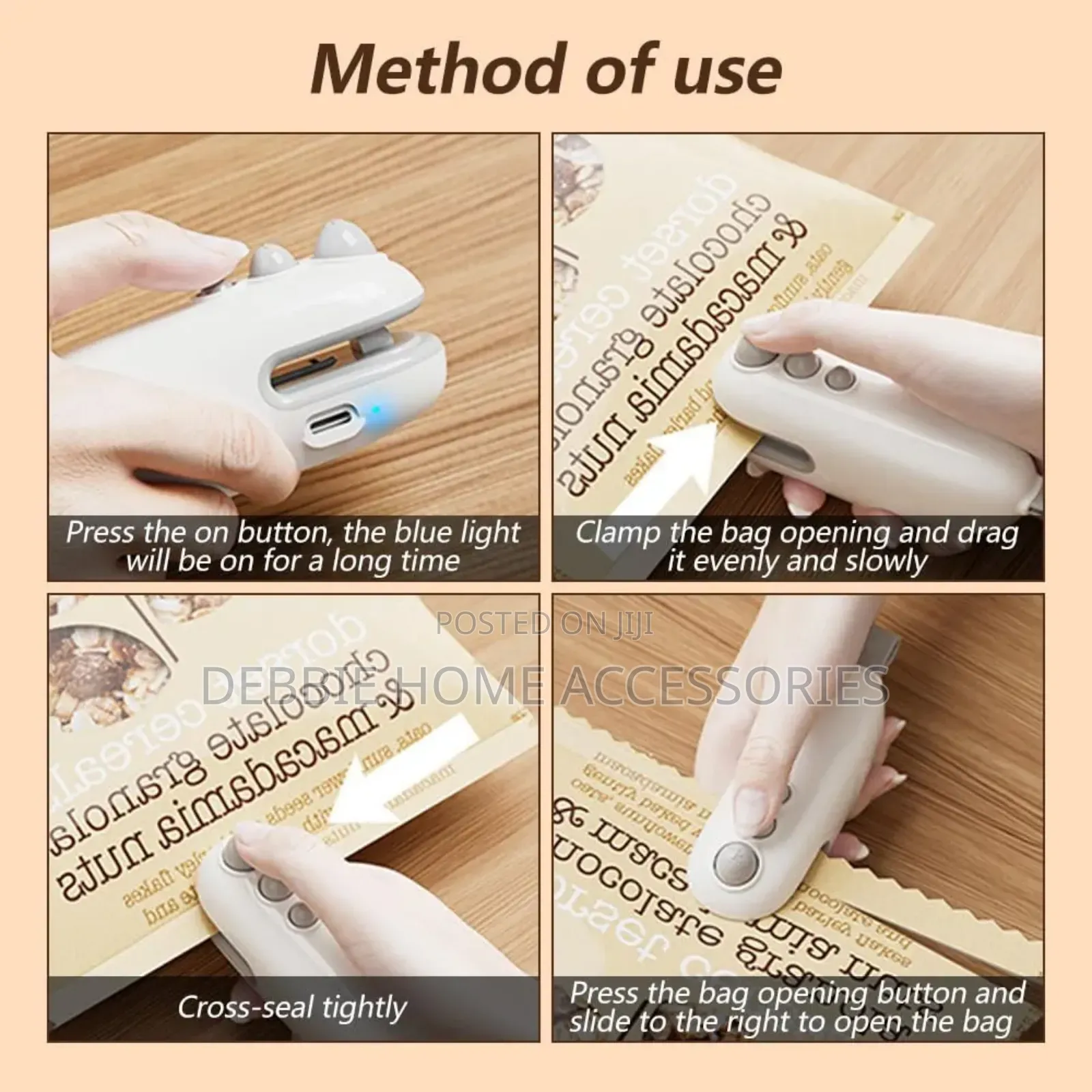 2 in 1 Bag Sealer Heat Seal With Cutter and Sealing