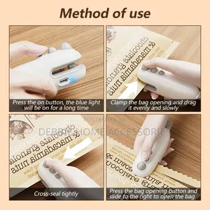 2 in 1 Bag Sealer Heat Seal With Cutter and Sealing