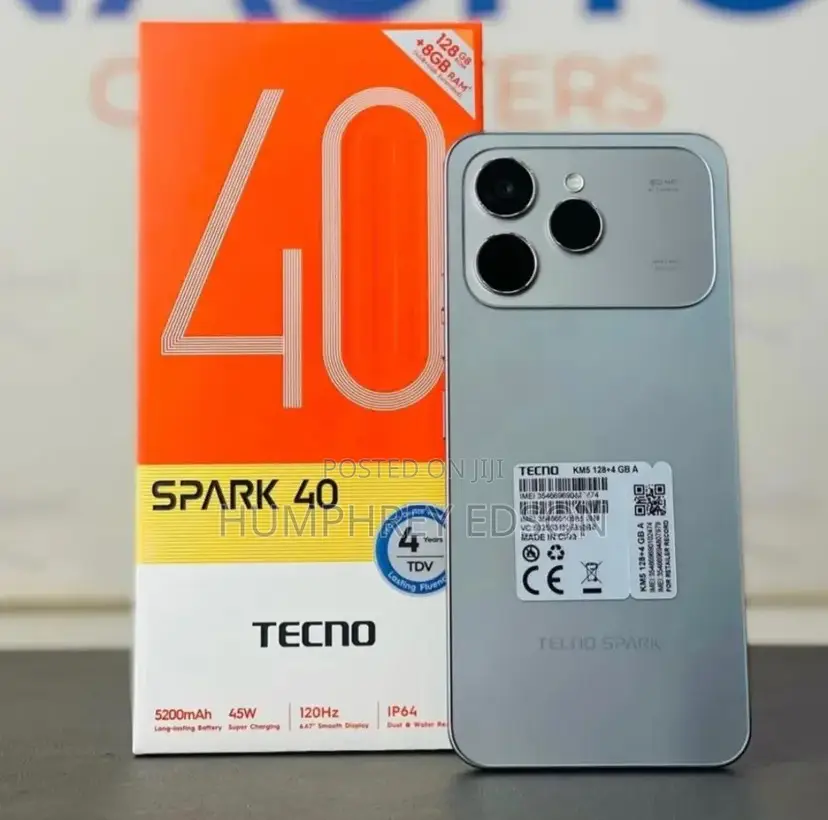 New Tecno Spark 40 128 GB Silver