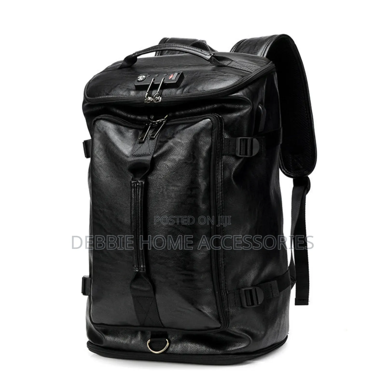 Large-Capacity Black Backpack