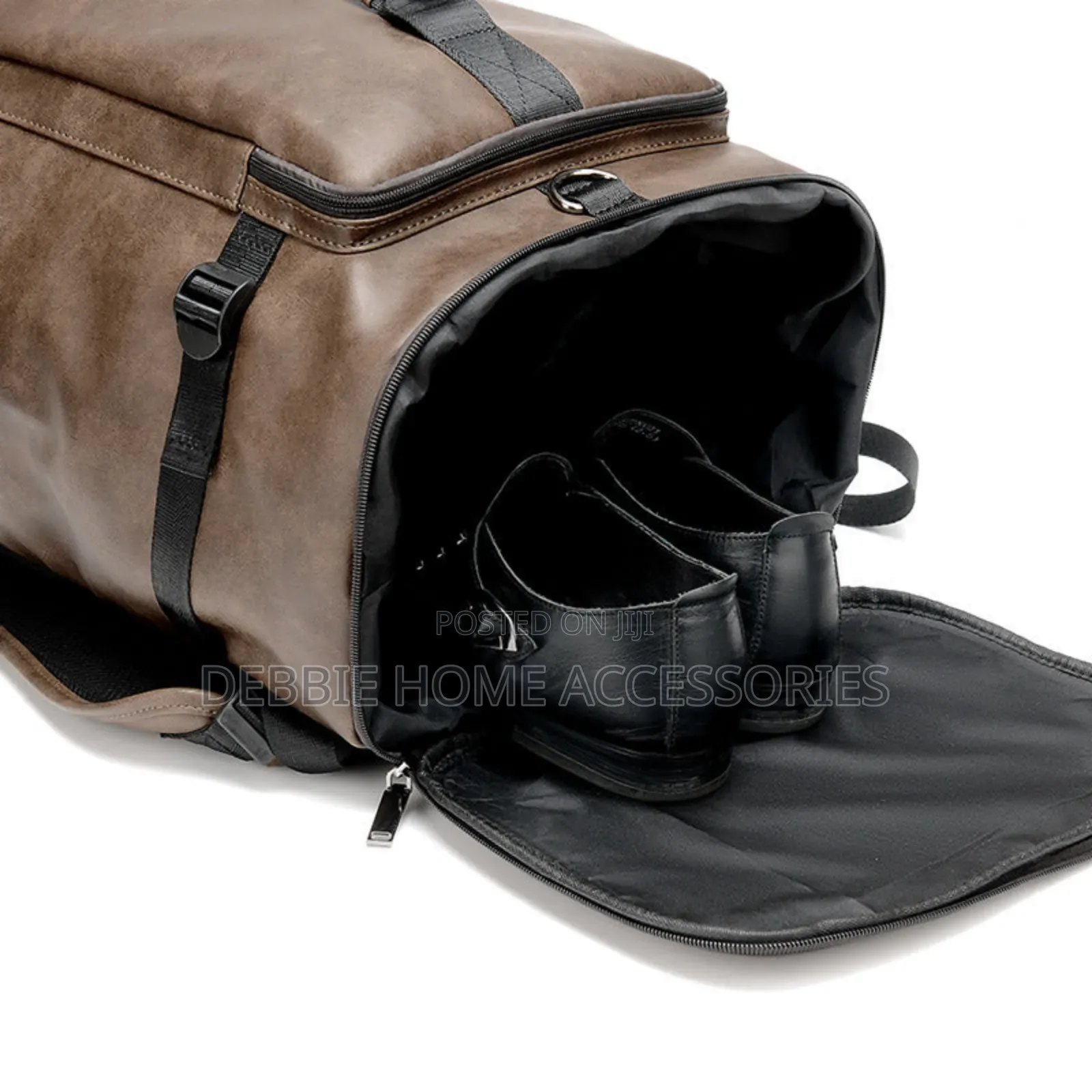 Brown Duffle Backpack Bag