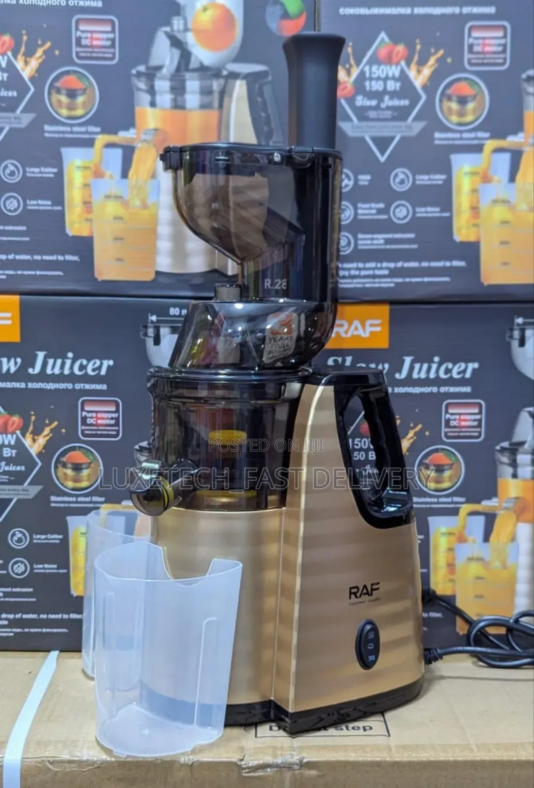 Raf Slow Juicer – Cold Press Juice Extractor for Fruits, Vegetables