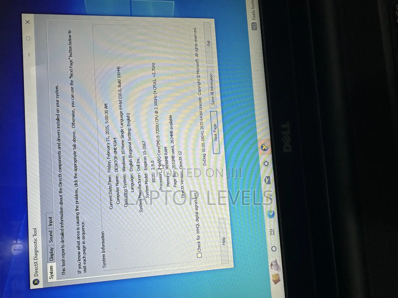Laptop Dell Inspiron 15 4GB Intel Core I5 HDD 500GB