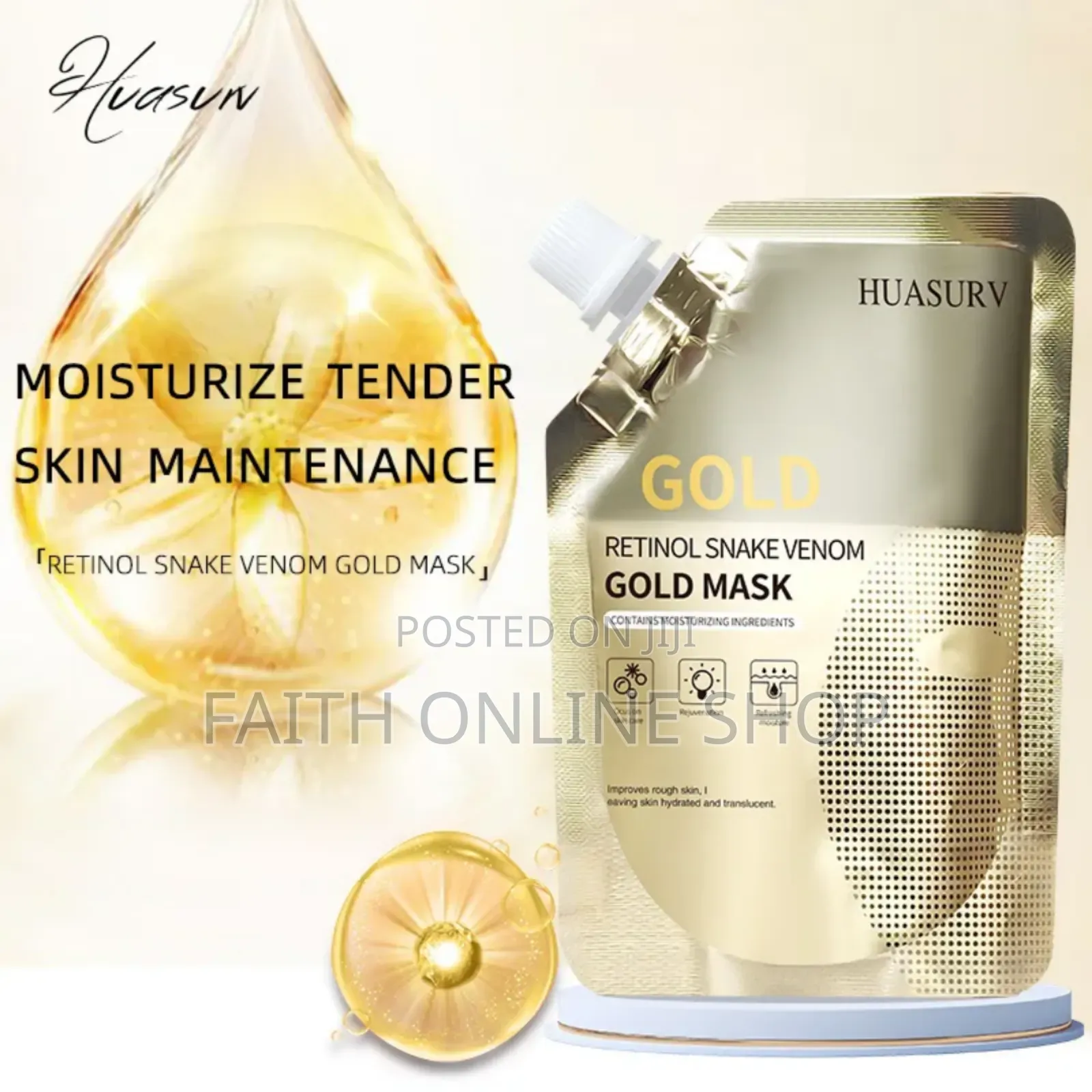 Huasurv Retinol Snake Venom Gold Mask 100g