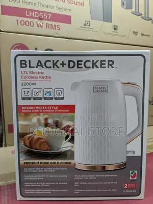 Black+Decker Cordless Electric Kettle, 2200w Power, 1.7l