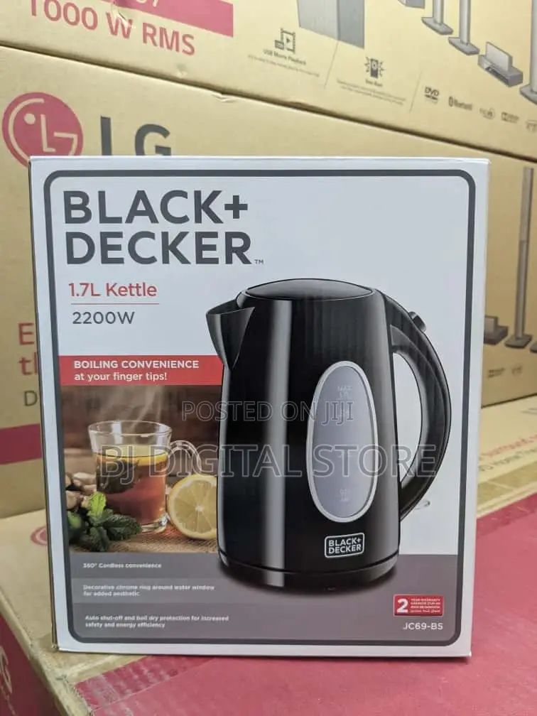 Black+Decker Cordless Electric Kettle, 2200w Power, 1.7l