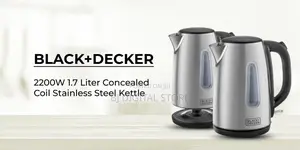 Black+Decker Cordless Electric Kettle, 2200w Power, 1.7l
