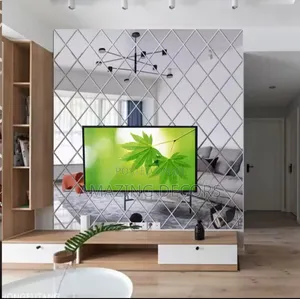 Diamond-Shaped 3d Mirror Wall Sticker