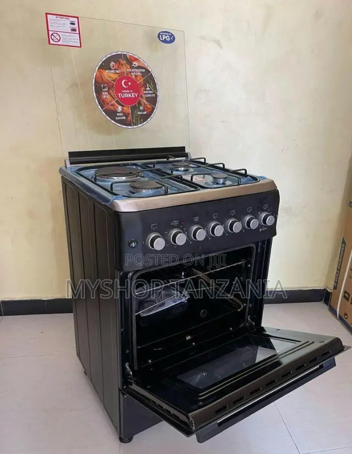 SPJ Stainless Steel 60cm Cooker 3gas +1 Elect With Oven